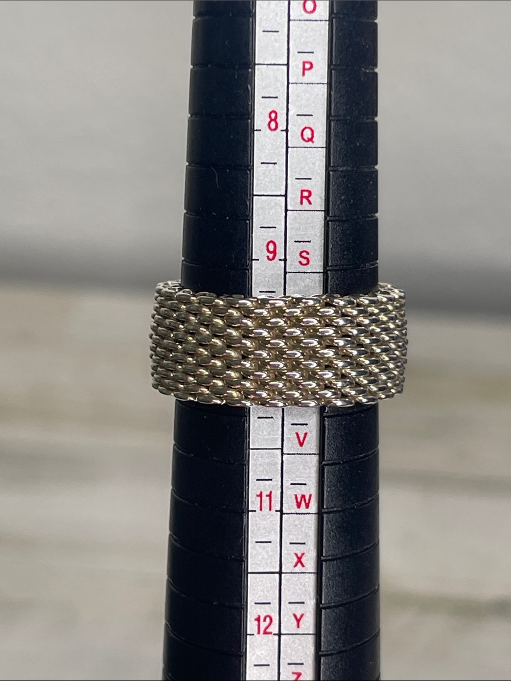 Tiffany & Co. Somerset Wide Mesh Ring Sterling Silver 925 - Picture 5 of 6